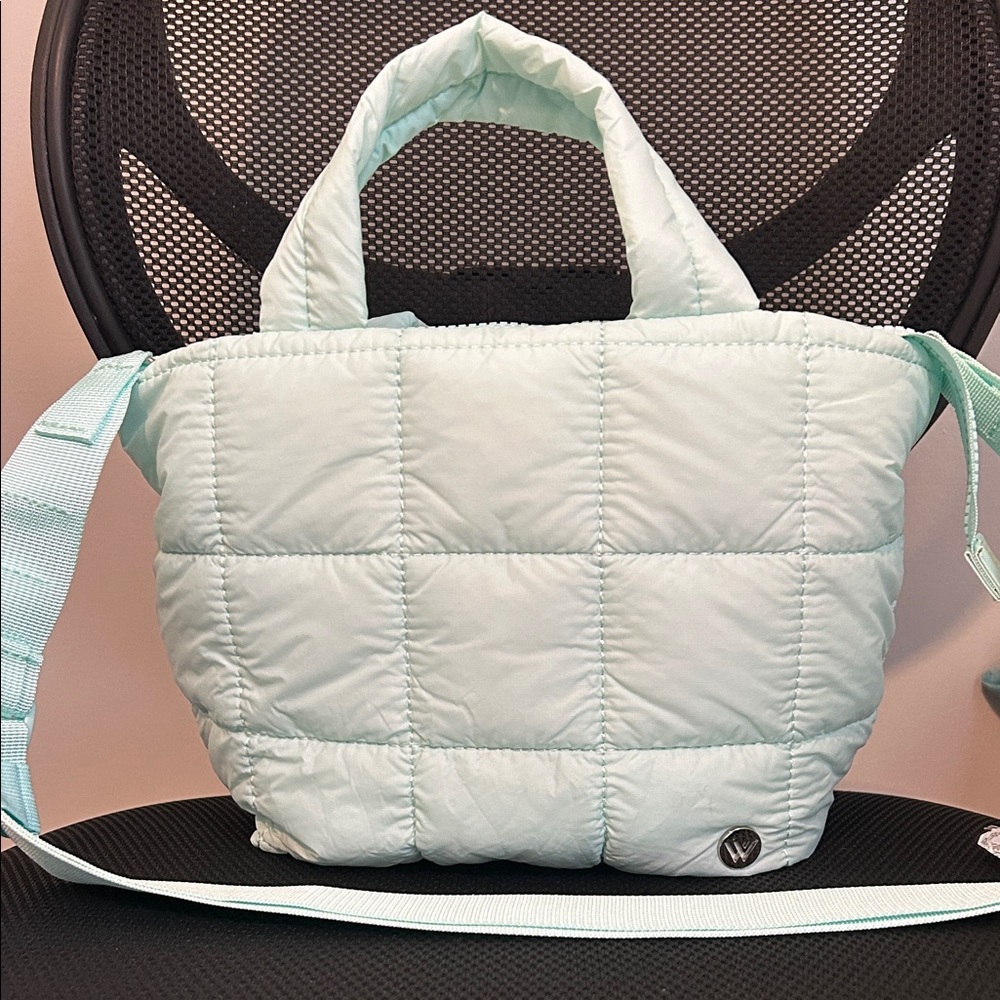 Mint green Quilted Tote Bag West Bronco